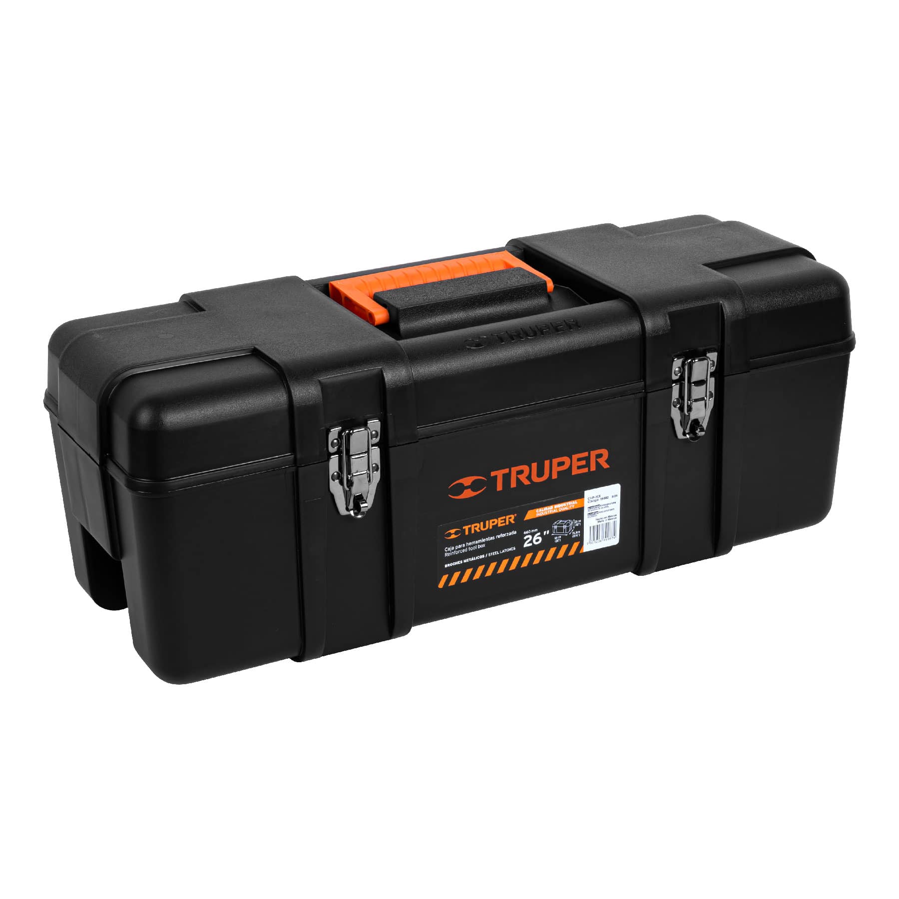 Truper CHP-26X Caja para herramienta de 26' industrial, broches metálicos