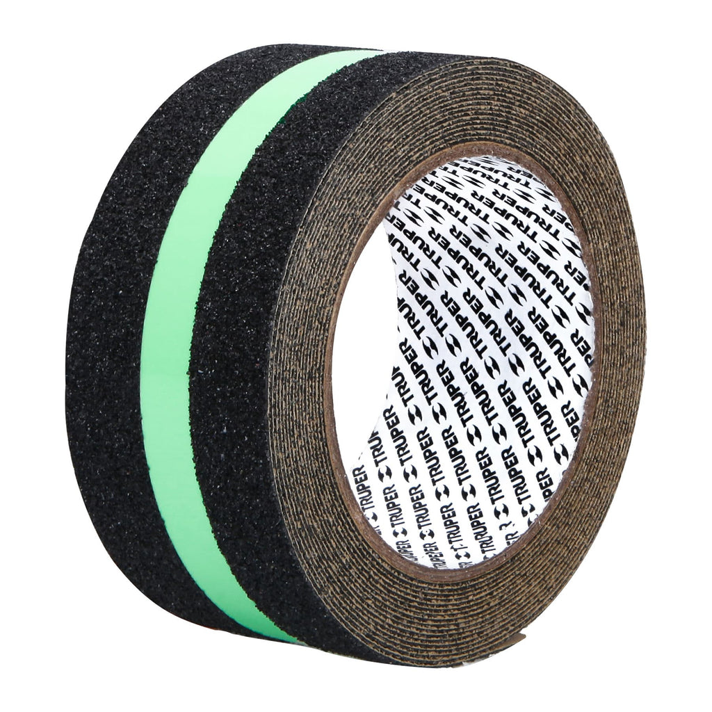 Truper CIA-25L Rollo de 5 m cinta antiderrapante fotolumini. 50 mm abrasivo