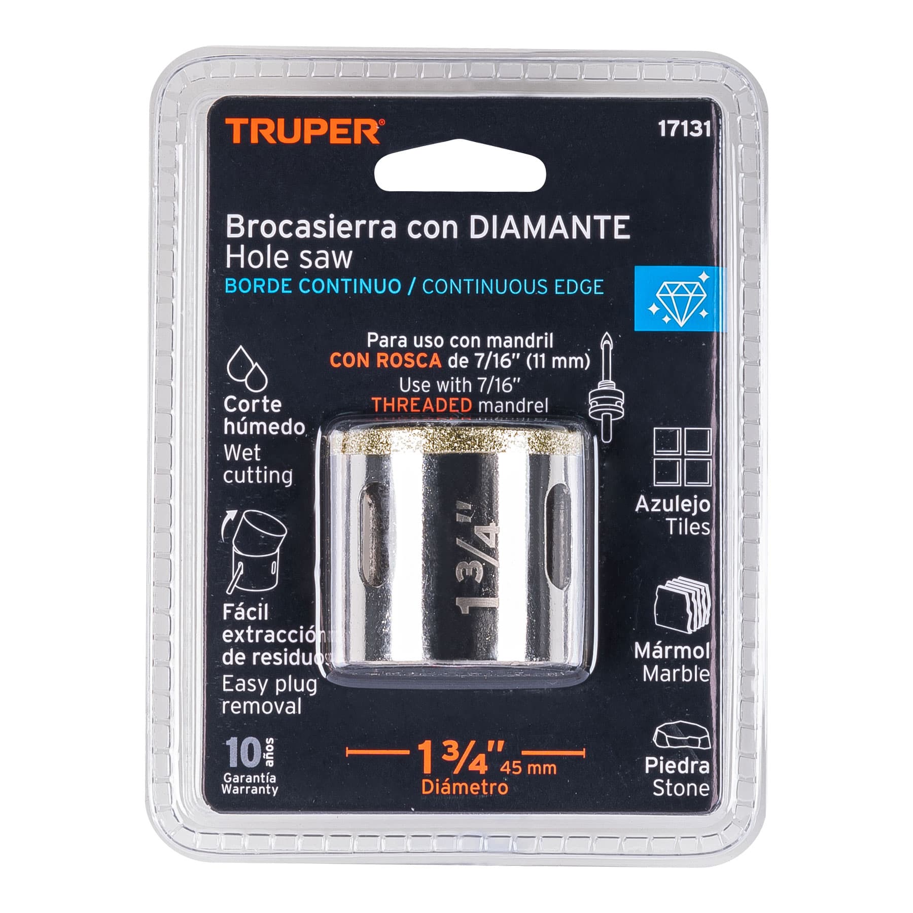 Truper COAZ-1-3/4 Brocasierra diamante 1-3/4' borde continuo