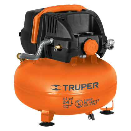 Truper COMP-24S Compresor de aire libre de aceite,24L,2-2/3HP (potencia máx)