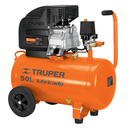 Truper COMP-50LT Compresor horizontal 50L, 3-1/2 HP (potencia máxima),127 V