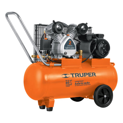 Truper COMP-60LB Compresor horizontal 60 L, 4 HP (potencia máxima ), 127 V