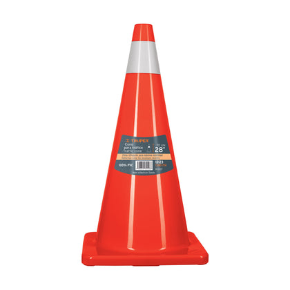 Truper CONO-70R Cono de precaución de 70 cm de PVC con reflejante