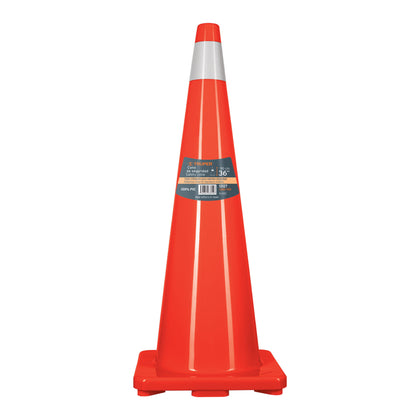 Truper CONO-90R Cono de precaución de 90 cm de PVC con reflejante