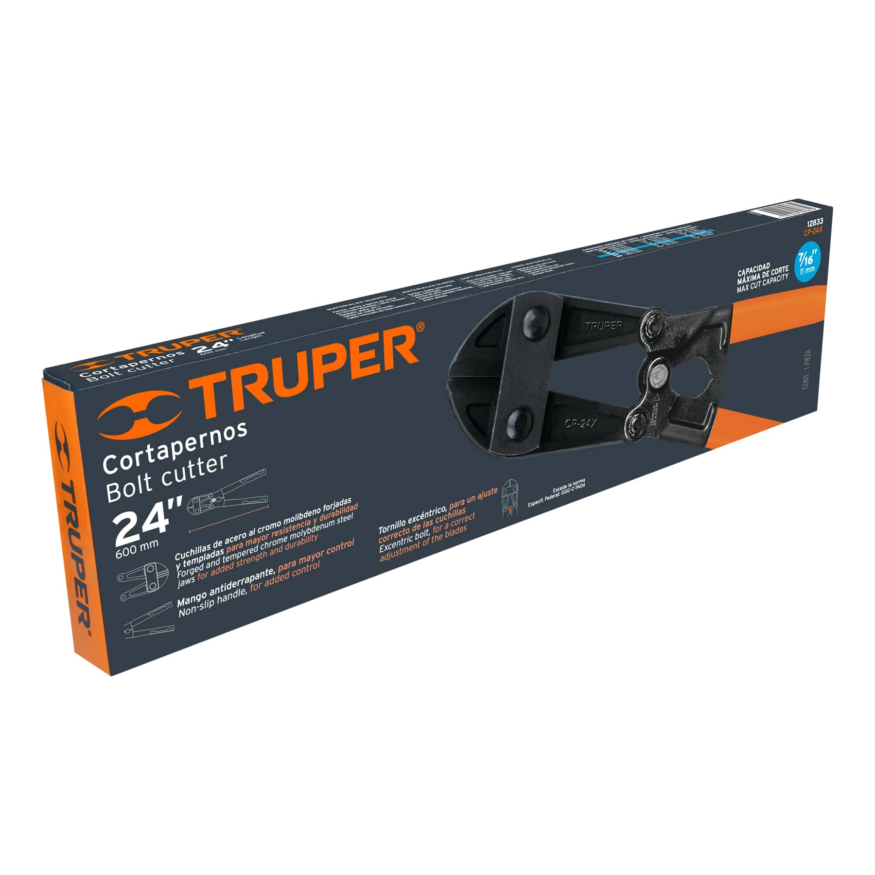Truper CP-24X Cortapernos profesional, 24'