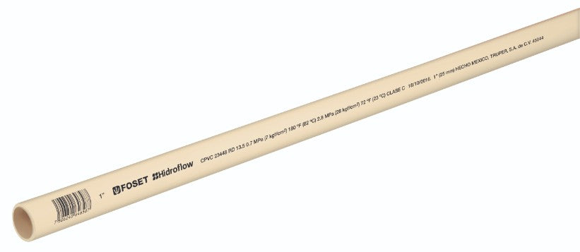 Foset CPVC-003 Tubo CPVC, 1', 3 metros