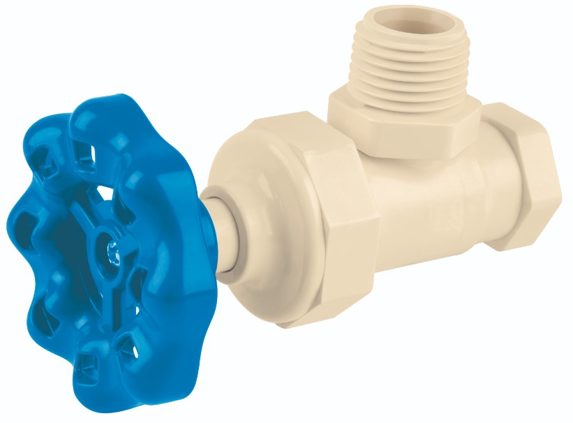 Foset CPVC-ANG02 Llave angular de CPVC (13 mm) 1/2' con volante