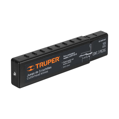 Truper CU-CANT-6X-2 Caja con 3 cuchillas HSS para canteadora CANT-6X2