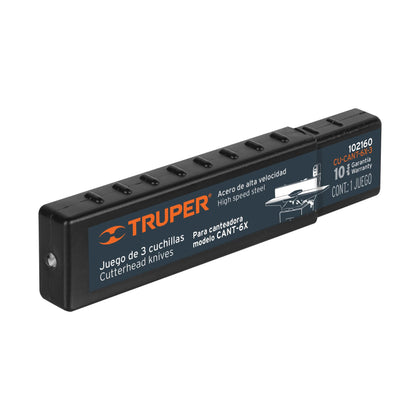Truper CU-CANT-6X-3 Caja con 3 cuchillas para canteadora CANT-6X