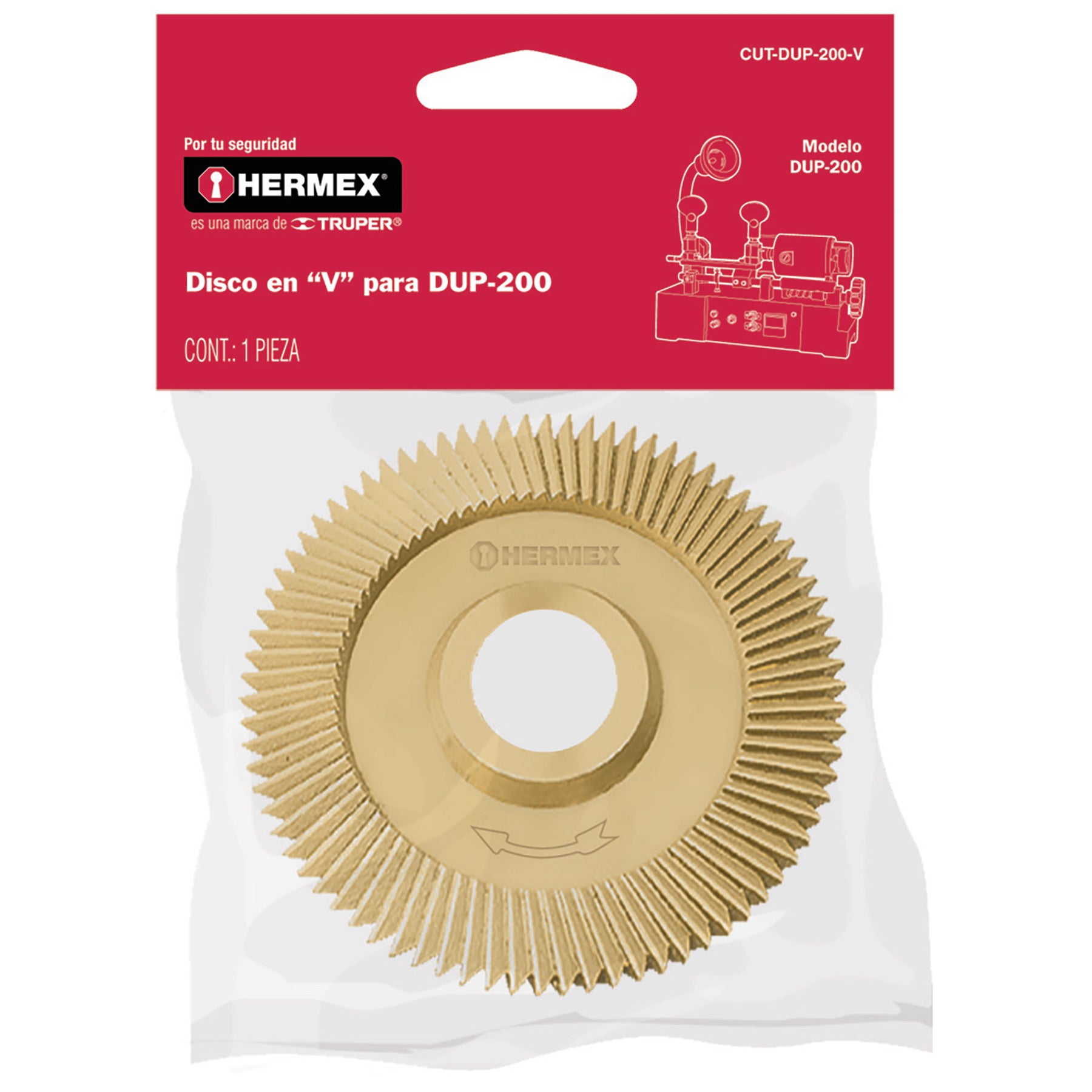 Hermex CUT-DUP-200-V Disco cortador para DUP-200, V