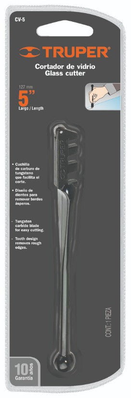 Truper CV-5 Cortador de vidrio, 5', cuchilla de diamante