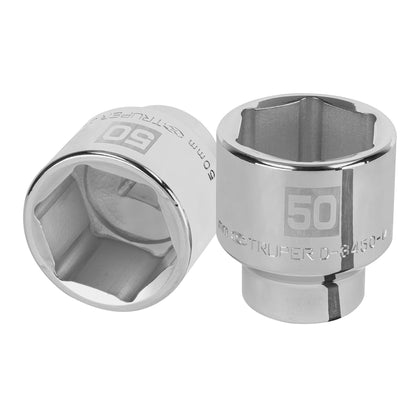 Truper D-3450-M Dado de 50 mm, 6 puntas, cuadro 3/4'