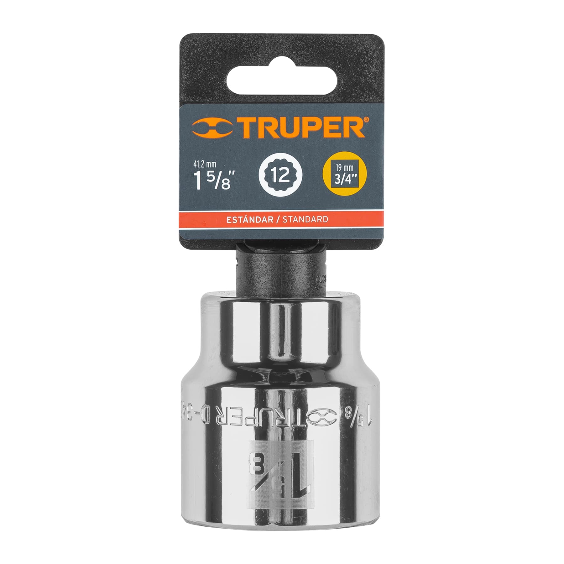 Truper D-3452 Dado de 1-5/8', 12 puntas, cuadro 3/4'
