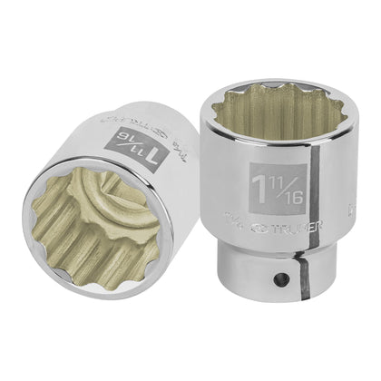 Truper D-3454 Dado de 1-11/16', 12 puntas, cuadro 3/4'