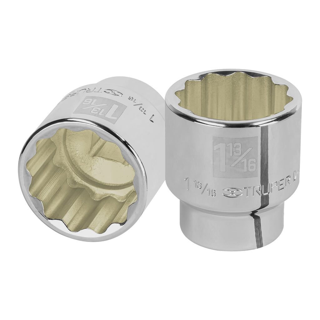 Truper D-3458 Dado de 1-13/16', 12 puntas, cuadro 3/4'
