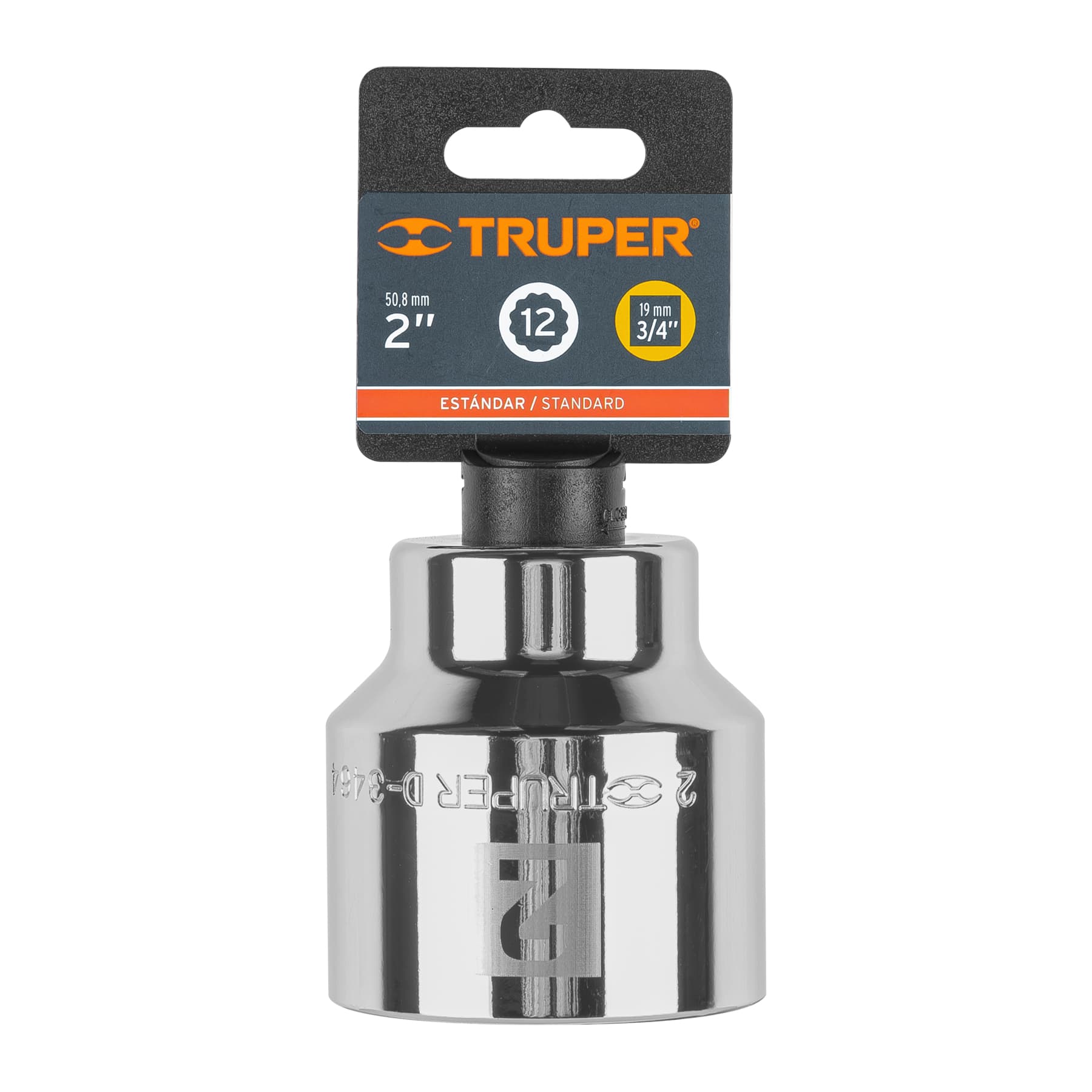 Truper D-3464 Dado de 12 puntas, cuadro 3/4' de 2'