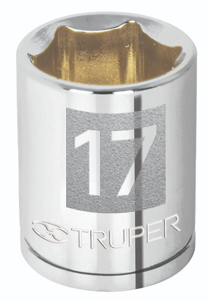 Truper D-3817-HM Dado de 6 puntas, cuadro 3/8', de 17mm