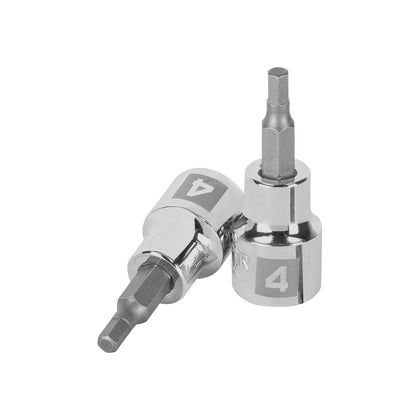 Truper D-4990-4M Dados de punta hexagonal, cuadro 3/8' de 4mm.