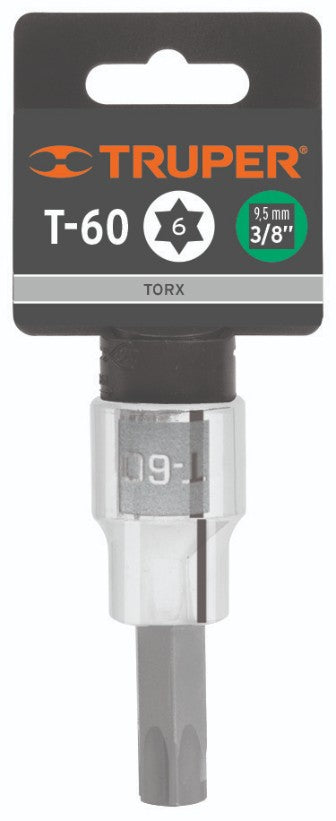 Truper D-523960-W Dados punta Torx, cuadro 3/8', T-60