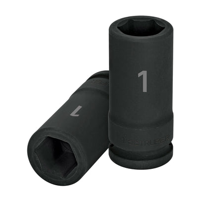 Truper D-7516-L Dado largo de impacto de 1', 6 puntas, cuadro 3/4'