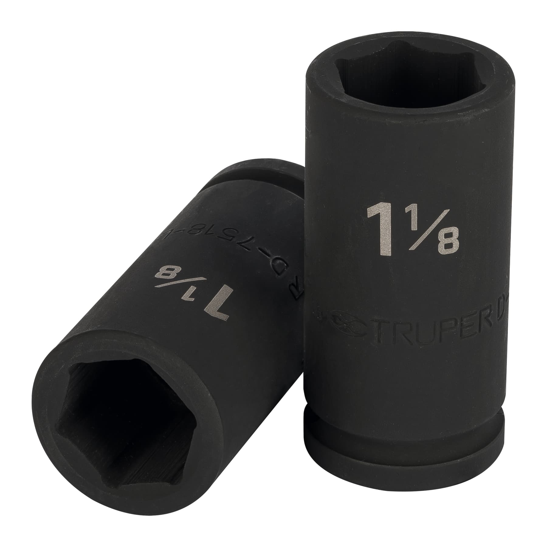 Truper D-7518-L Dado largo de impacto de 1-1/8', 6 puntas, cuadro 3/4'