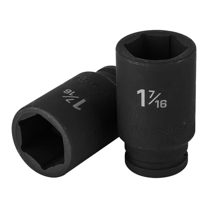 Truper D-7523-L Dado largo de impacto de 1-7/16', 6 puntas, cuadro 3/4'