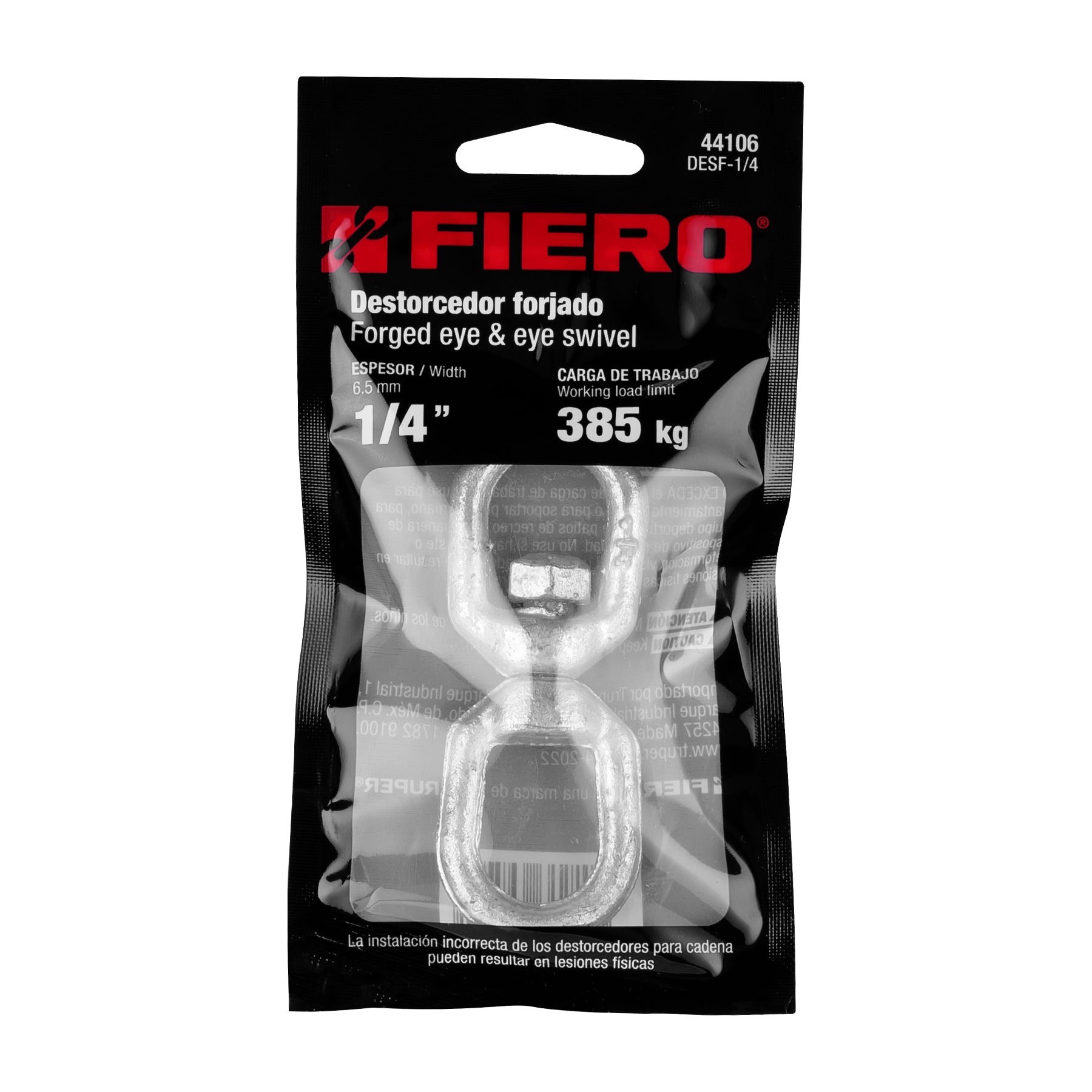 Fiero DESF-1/4 Destorcedor forjado de 1/4' para cable, Fiero