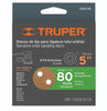 Truper DIRO-58 5 Discos de lija 5' roto-orbital grano 80, 8 perforaciones