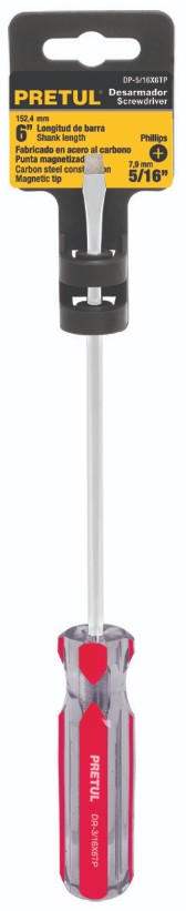 Pretul DR-3/16X3TP Desarmador plano, 3/16 x 3', mango PVC, Pretul