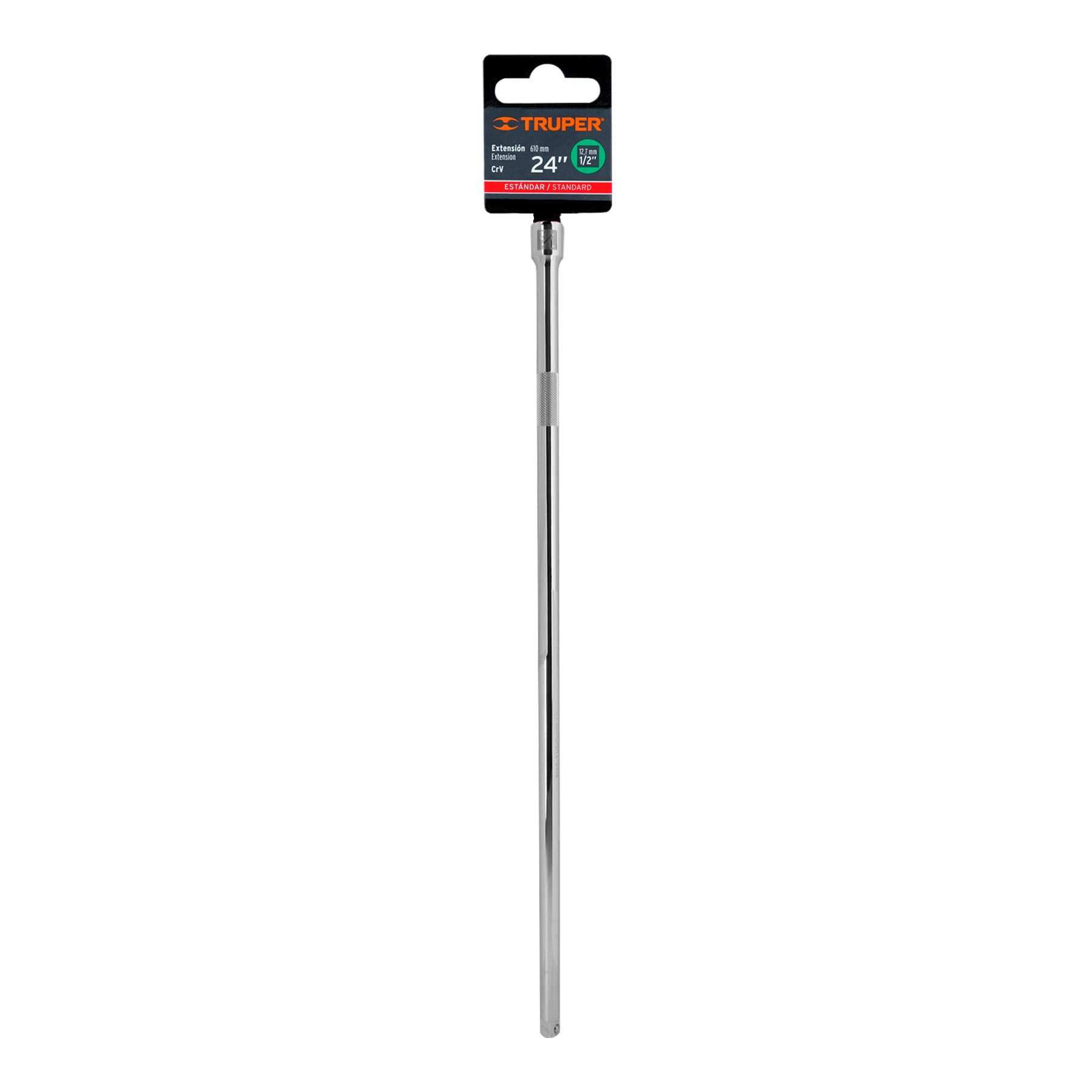Truper E-5466 Extensión cuadro 1/2' para matraca, largo 24', Truper
