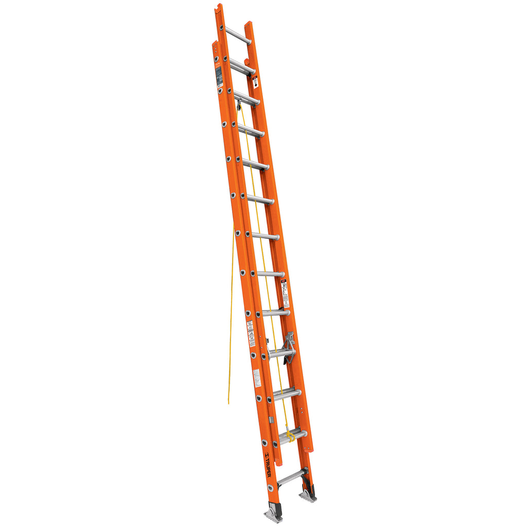 Truper ESE-224FV Escalera de extensión tipo II 24 peldaños fibra de vidrio | Ferrenacional