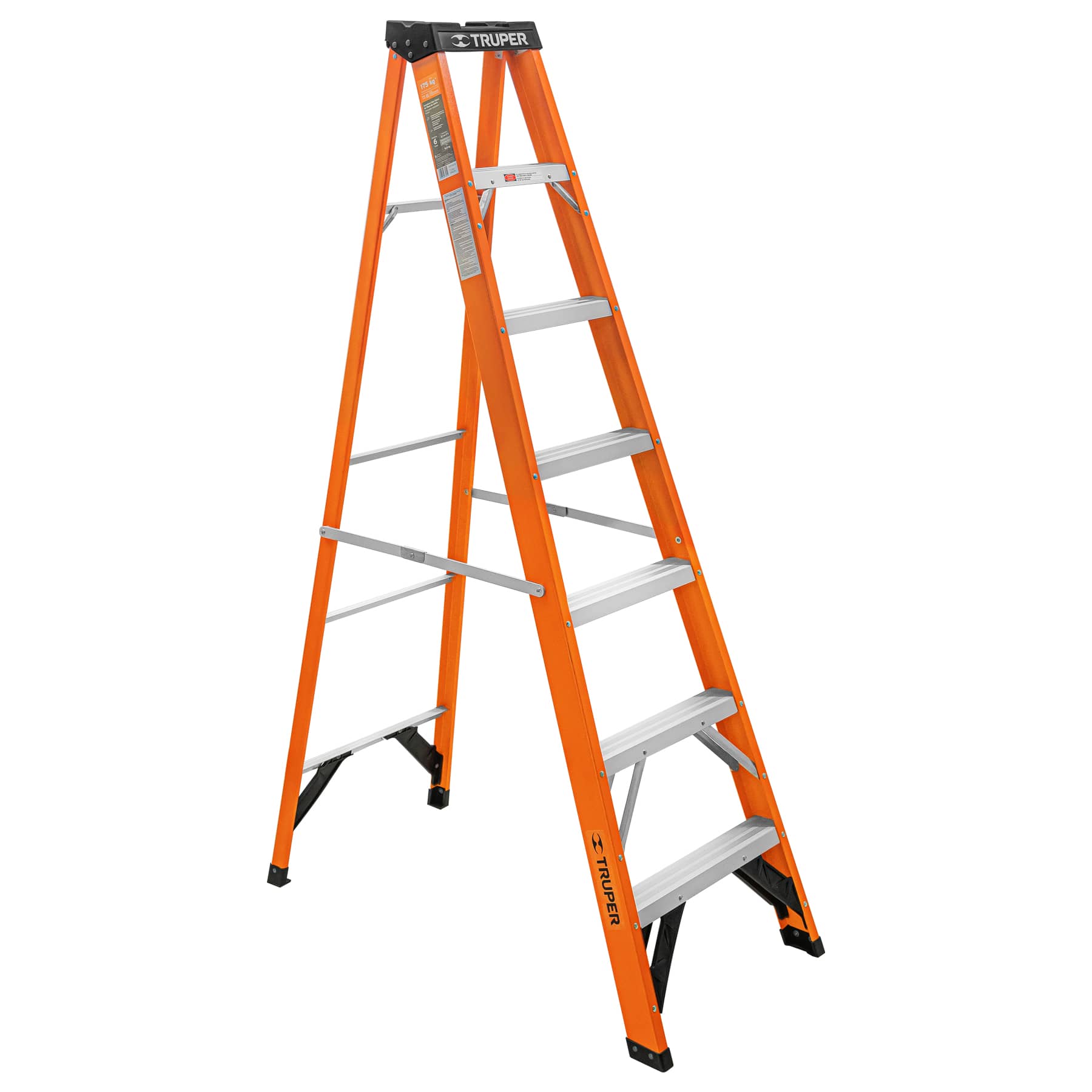 Truper EST-26FV Escalera de tijera tipo II 6 peldaños fibra de vidrio | Ferrenacional