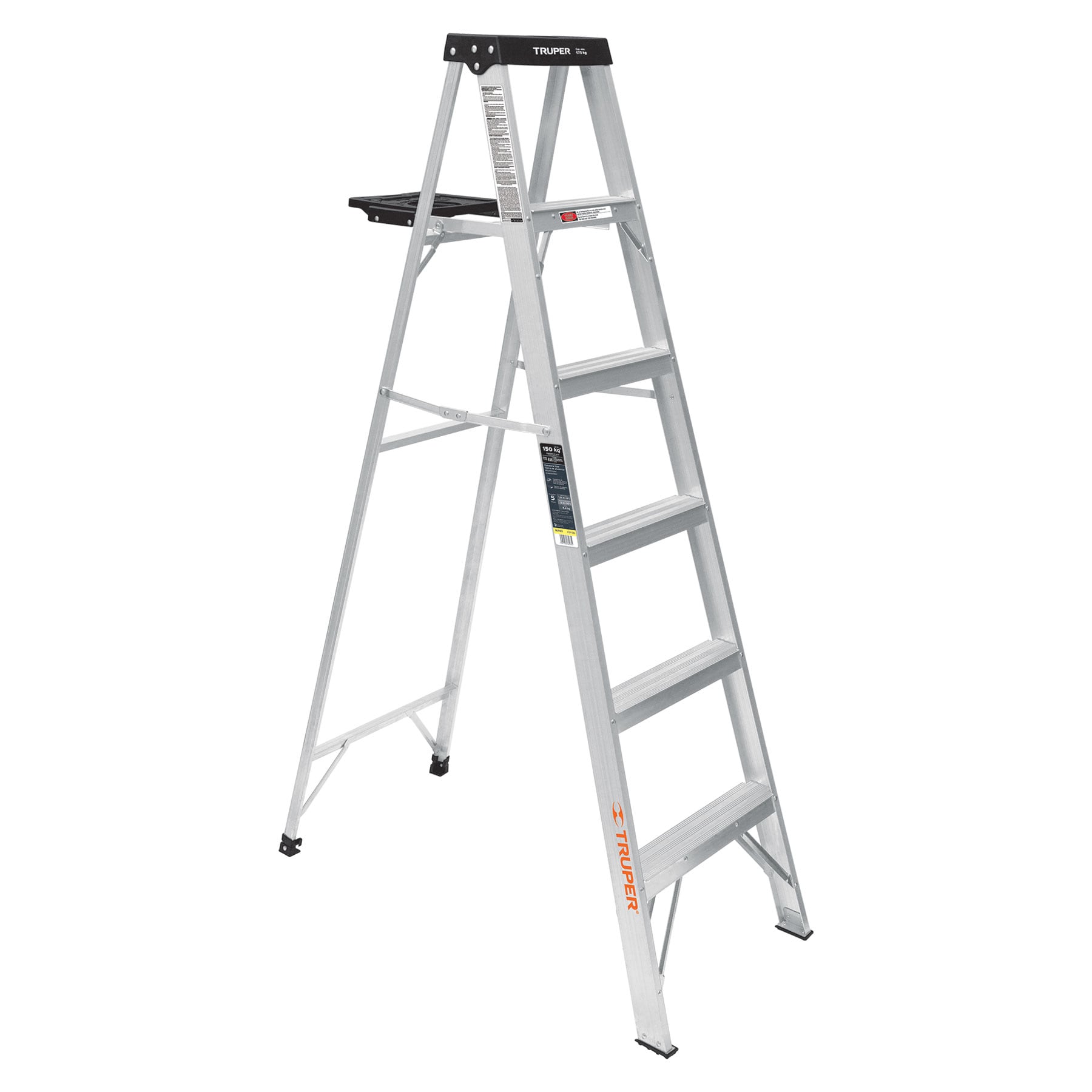Escalera de Tijera de Aluminio 5 Peldaños - Truper EST-35