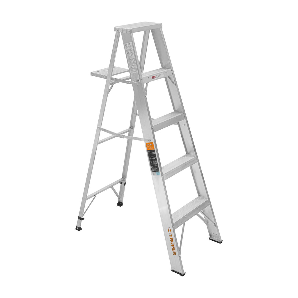 Truper ESTA-24 Escalera de tijera aluminio tipo II 4 peldaños | Ferrenacional