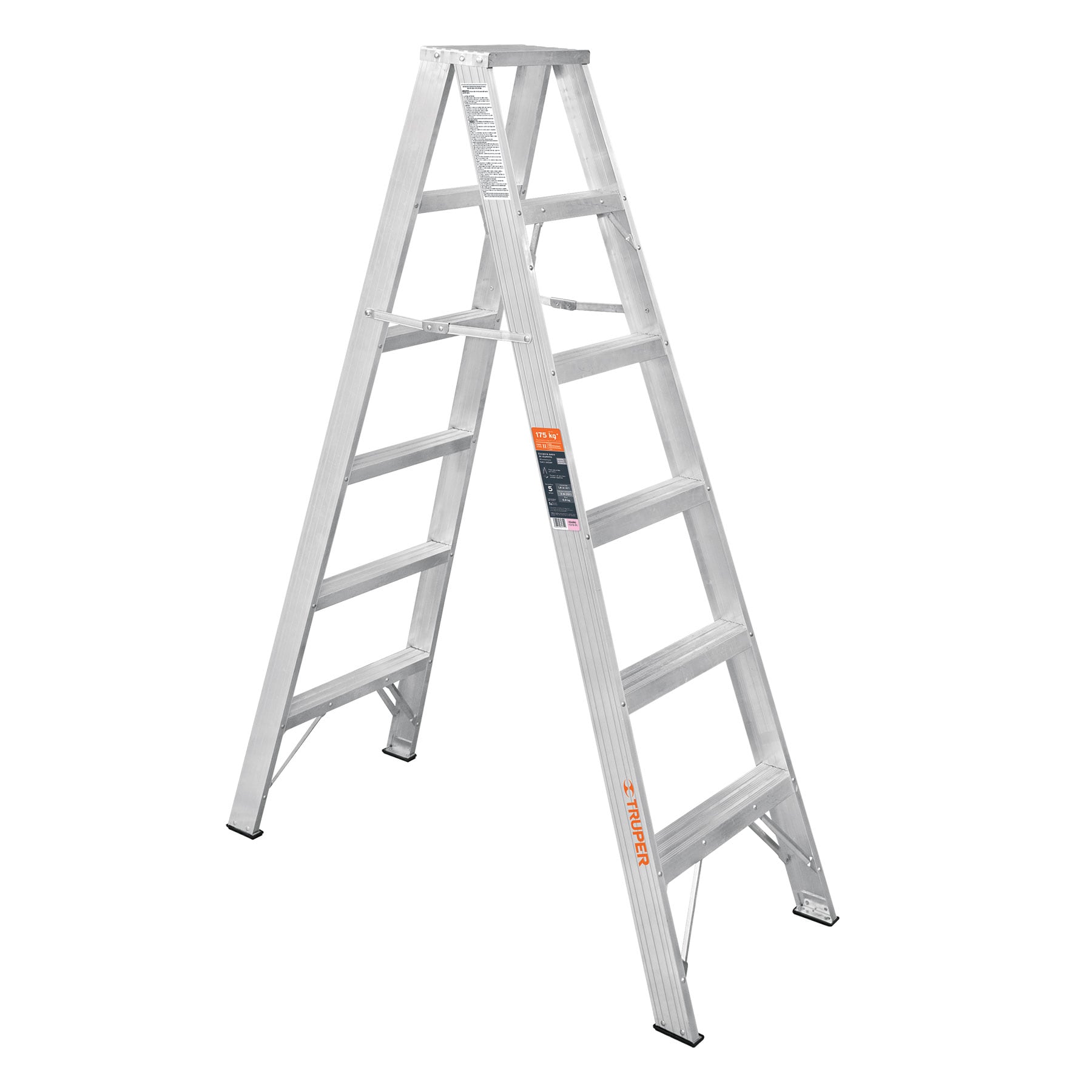 Truper ESTD-25 Escalera de tijera doble aluminio 5 peldaños | Ferrenacional