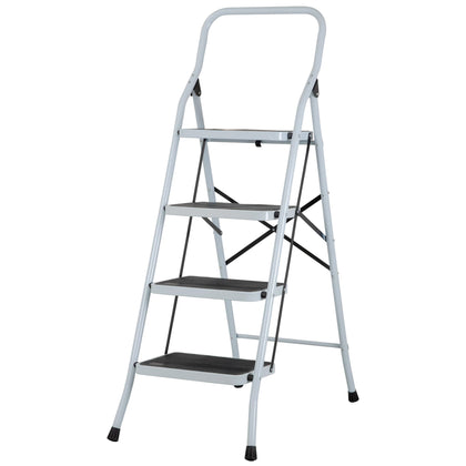 Truper ESTU-4P Escalera tubular, plegable, 4 peldaños