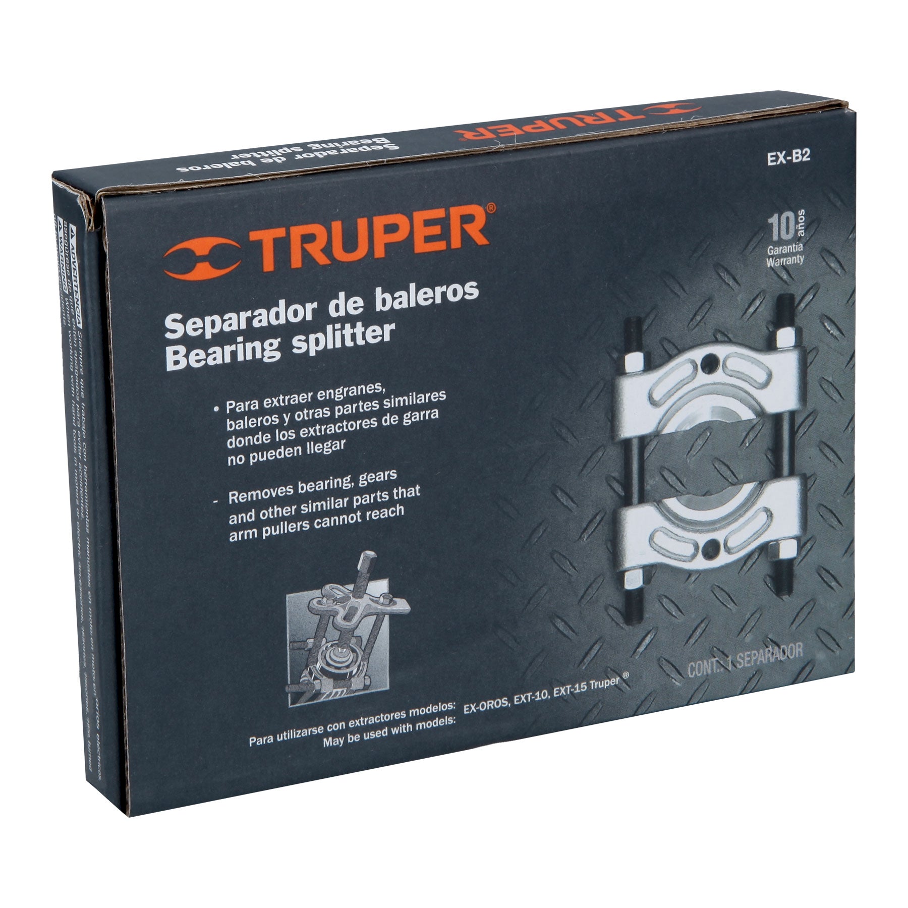 Truper EX-B2 Extractor de baleros hasta 2-1/4'