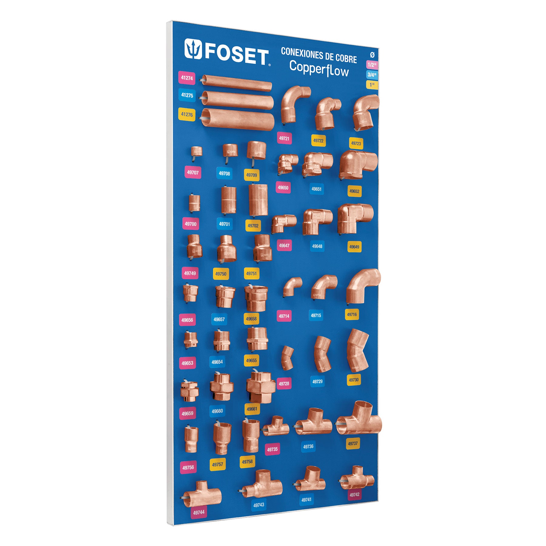 Foset EX-CC-FOS Exhibidor con conexiones de cobre, Foset
