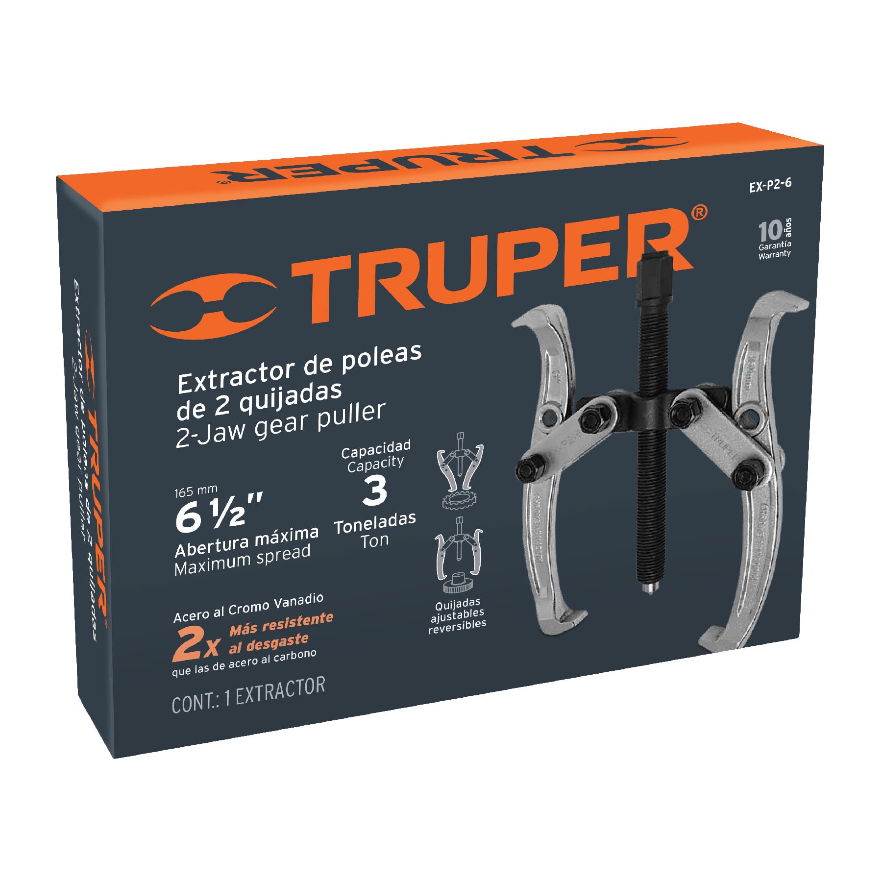 Truper EX-P2-6 Extractor de poleas, 2 quijadas, 6'