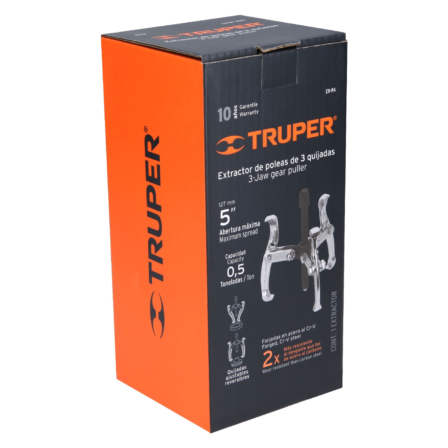 Truper EX-P4 Extractor de poleas, 3 quijadas, 4'