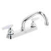Foset F-317I Mezcladora 8' p/fregadero, cuello corto, manerales cono