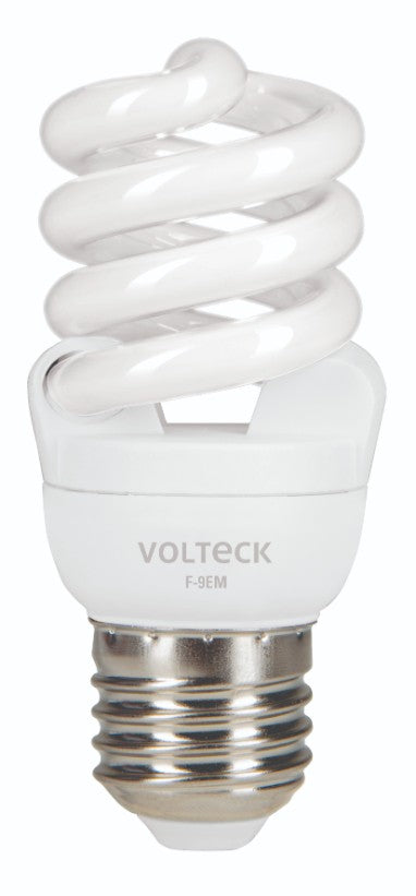Volteck F-9EM Lámpara 9 W, espiral mini, luz día, T2, en blister, Volteck