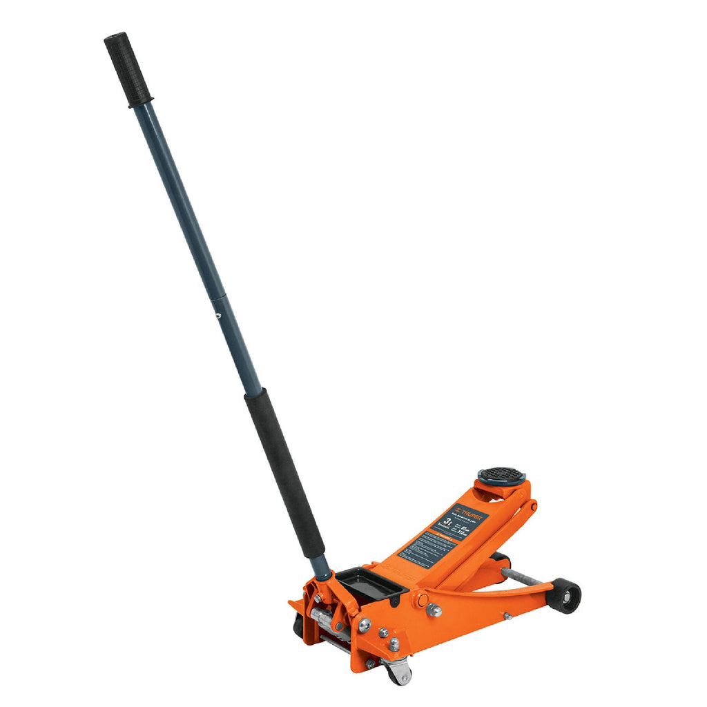 Truper GAPRO-3PB Gato hidráulico profesional de patín, 3 ton, elevación rápida