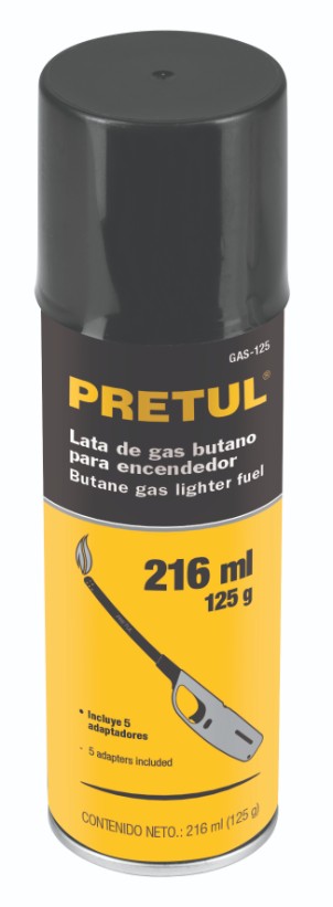 Pretul GAS-125 Lata de gas butano para encendedor, 125 ml