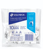 Volteck GCU-10B Grapa para cable redondo, 10 mm, blanca, bolsa con 20 piezas