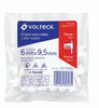 Volteck GPL-10B Grapa para cable plano, 6 X 9.5 mm, blanca, bolsa 20 pzas