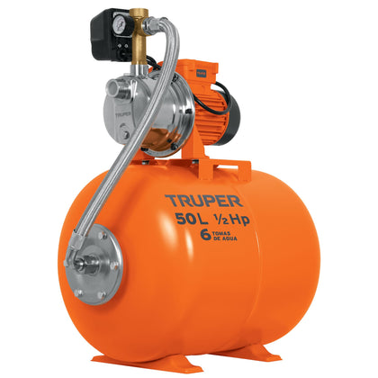 Truper HIDR-1/2X50 Bomba hidroneumática 1/2 HP, 50 litros