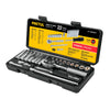 Pretul JD-1/4X22SAE-P Juego de herramientas para mecánico, std, 22 piezas, Pretul