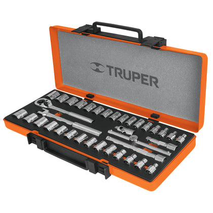 Truper JD-3/8X36MP Juego de herramienta para mecánico, mixto, 36 piezas