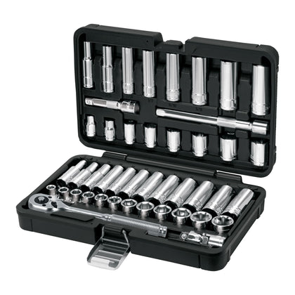 Truper JD-3/8X45MP Juego de 45 herramientas cuadro 3/8' std y mm para mecánico